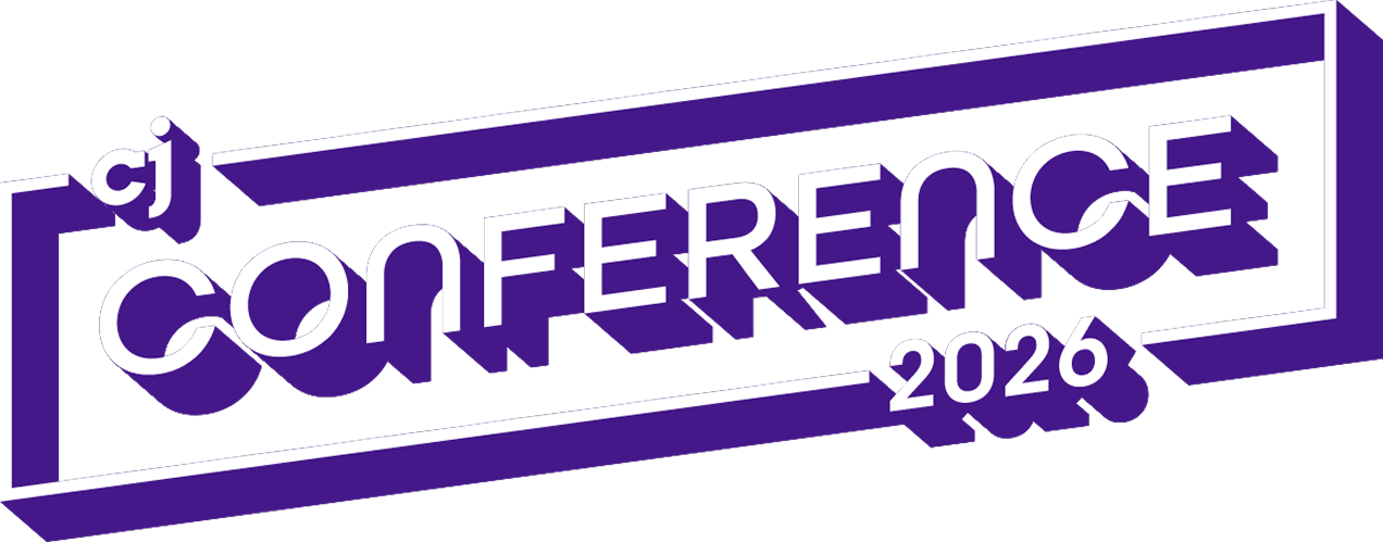 cj-Conference-2026-Logo 1 CJ Conference 2026 event logo with purple geometric frame and bold shadowed text